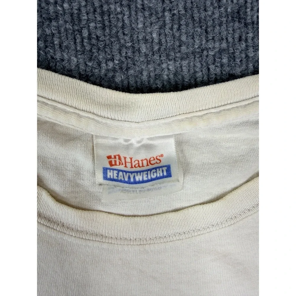 Vintage Hanes T Shirt XL White Yellow Lab Duck Hunting Graphic James Killen‎ 90s
